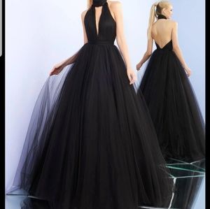 Black Tulle Evening Dress